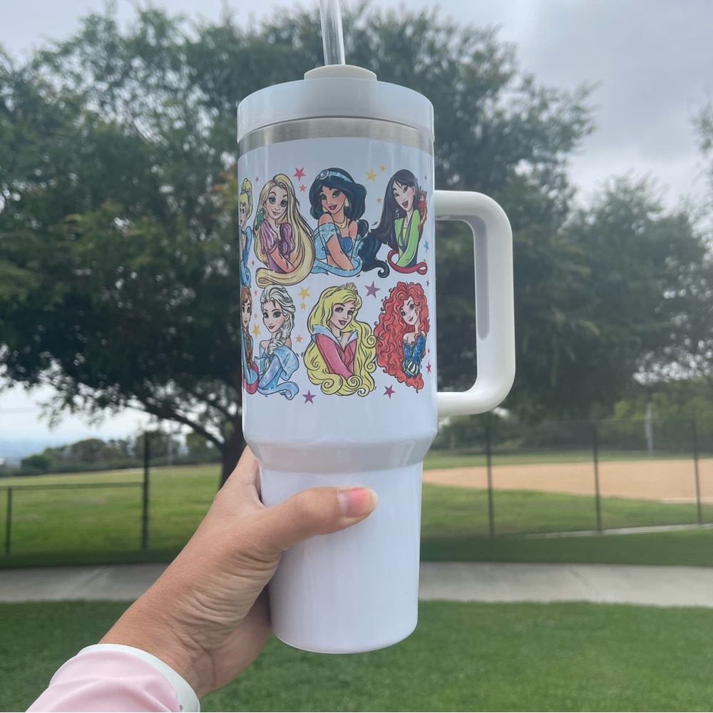 Disney Princess Brand new 40 oz double wall stainless travel office tumb… - Picture 1 of 9